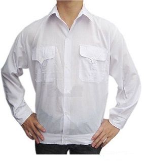 Áo Bảo Hộ Lao Động Tay Dài Vải Ion Cầm Màu Tốt - QABH00009 1 Áo Bảo Hộ Công Nhân Tay Dài Vải Lon QABH0009
