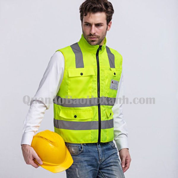 Áo Bảo Hộ Gile Phản Quang Chất Lượng - QAPQ00017 1 Áo Bảo Hộ Tiêu Chuẩn