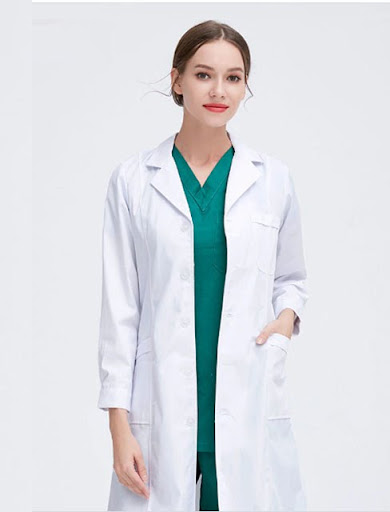 Quần Áo Lao Động Áo Blouse Bác Sĩ Cao Cấp - QBVI00027 1 Quần Áo Lao Động Áo Blouse Bác Sĩ Cao Cấp - QBVI0012