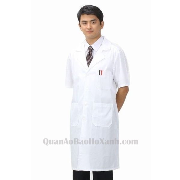 Áo Blouse Bác Sĩ Vải Kate Trắng Chất Lượng Cao Cấp 1 Áo Bảo Hộ Y Tế Bác Sĩ