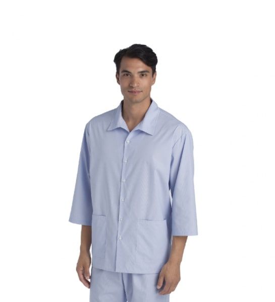 Đồng Phục Bệnh Nhân Giá Rẻ Màu Xanh Da Trời Nhạt 1 đồng phục bảo hộ bệnh nhân nhiều kích cỡ