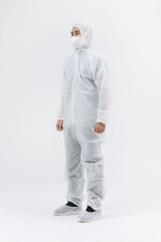 Đồng Phục Phòng Sạch Polyester Ô Lưới Thoáng Khí Trắng Ghi 1 Đồng phục phòng sạch chất lượng tốt
