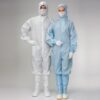 Đồng Phục Phòng Sạch Vải Polyester Không Dệt Trắng Xanh