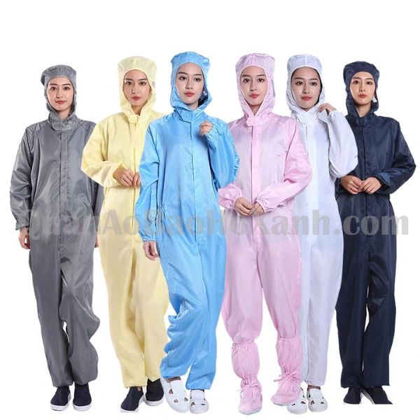 Quần Áo Bảo Hộ Phòng Sạch Liền Thân Nhiều Màu - QQPS00114 1 Quần Áo Bảo Hộ Phòng Sạch Nhiều Màu