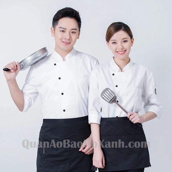 Quần Áo Đầu Bếp Chất Lượng Tiêu Chuẩn - QADB00001 1 Quần Áo Đầu Bếp Tiêu Chuẩn
