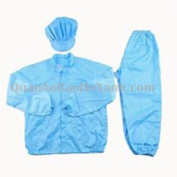 Quần Áo Chống Tĩnh Điện Tay Dài Màu Xanh Da Trời – QQAC00002 1 Quần Áo Chống Tĩnh Điện Tay Dài Màu Xanh Da Trời – QQAC00002
