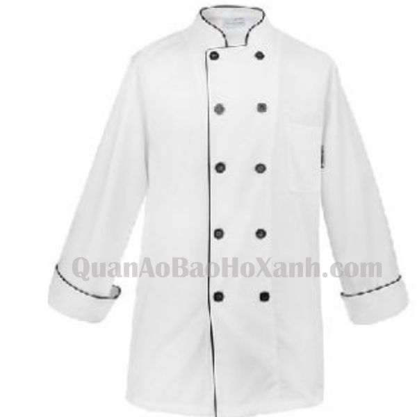 Quần Áo Đầu Bếp Nữ Màu Trắng Sang Trọng - QADB00007 1 Quần Áo Đầu Bếp Nữ Sang Trọng