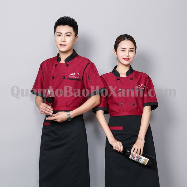 Quần Áo Đầu Bếp Tiêu Chuẩn Âu Mỹ Chất Lượng Cao - QADB00008 1 Quần Áo Đầu Bếp Chuyên Nghiệp