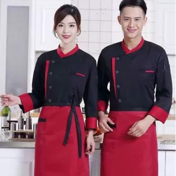 Quần Áo Đầu Bếp Thanh Lịch Thoáng Mát Chất Lượng Cao - QADB00051 1 Quần Áo Đầu Bếp Phong Cách