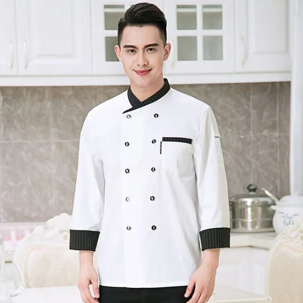 3 Style Quần Áo Đầu Bếp Nhà Hàng - Khách Sạn Tiêu Chuẩn 2 Quần Áo Đầu Bếp Nhà Hàng Cao Cấp