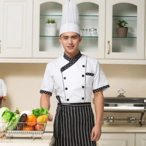 Quần Áo Đầu Bếp Cao Cấp Cho Nhà Hàng - QADB00111 4 Quần Áo Đầu Bếp Cao Cấp Sang Trọng