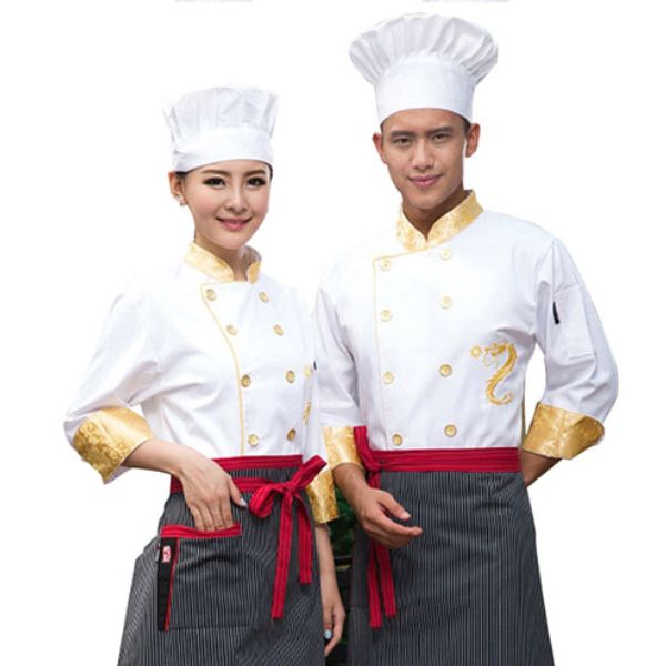 Quần Áo Đầu Bếp Chuyên Nghiệp Chống Nóng - QADB00113 1 Quần Áo Đầu Bếp Chuyên Nghiệp Form Chuẩn