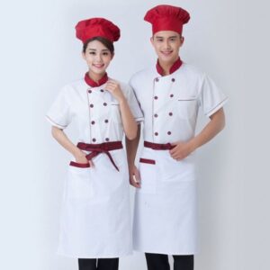 Quần Áo Đầu Bếp Phong Cách Nhật Hiện Đại Màu Trắng