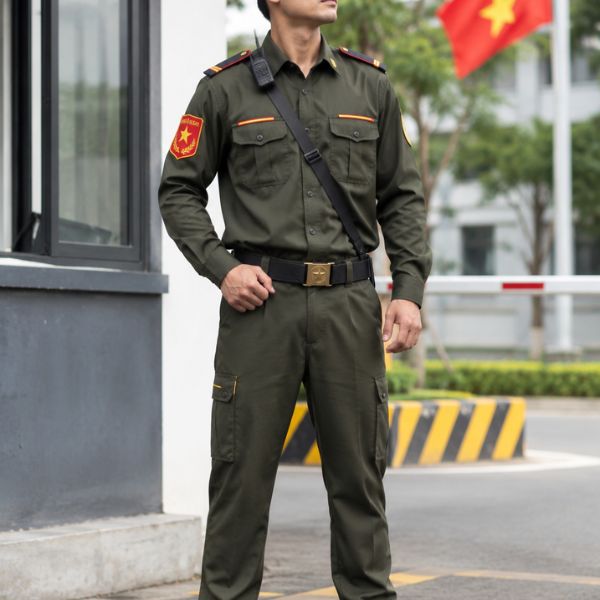Đồng Phục Bảo Vệ Vải Kaki Cao Cấp, Bền Bỉ Và Thoáng Mát Cho Ngày Dài Làm Việc - QDBV00139 3 Đồng Phục Bảo Vệ Vải Kaki Hiện Đại