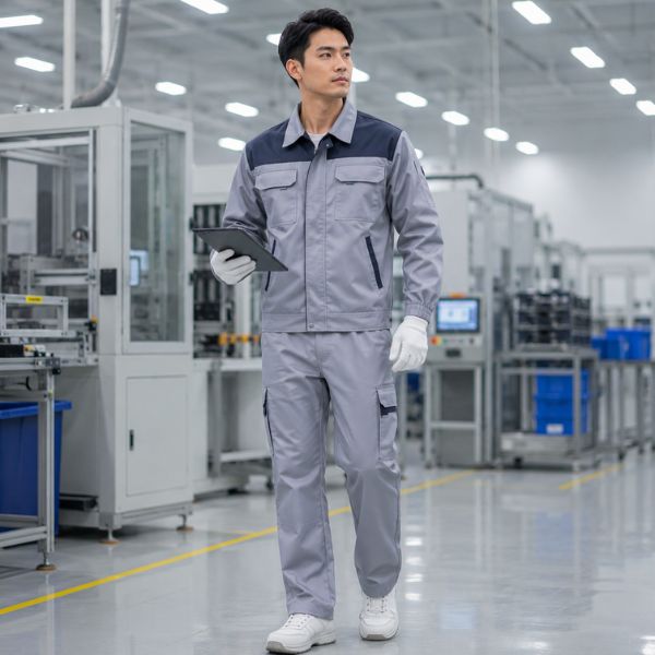 Đồng Phục Bảo Hộ Nhân Viên Vệ Sinh Môi Trường Chống Thấm Nước Đi Mưa Nhẹ, Trượt Nước Nhanh - QDBH00226 2 Đồng Phục Bảo Hộ Nhân Viên Chống Bám Bụi